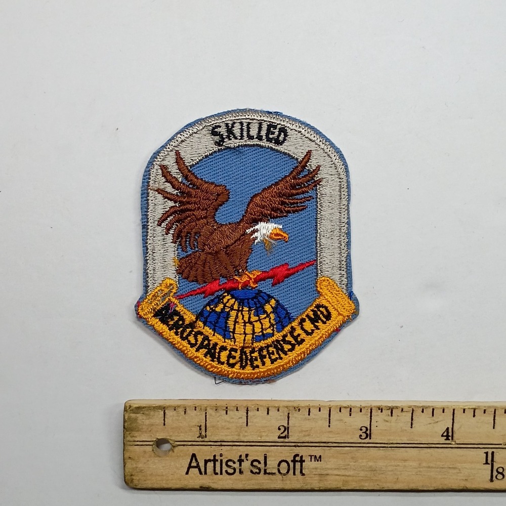 US Air Force Military Patch Skilled Aerospace Defense Command Vintage Eagle